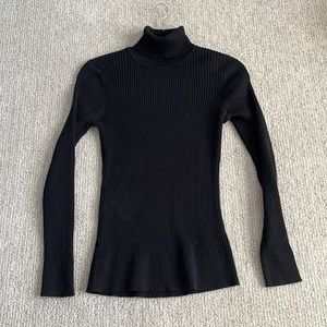Cable & Gauge Black Knitted Turtle Neck